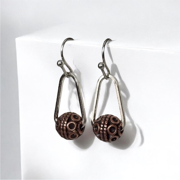 5 For $25💫Copper Ball Medallion Dangles - Picture 3 of 3